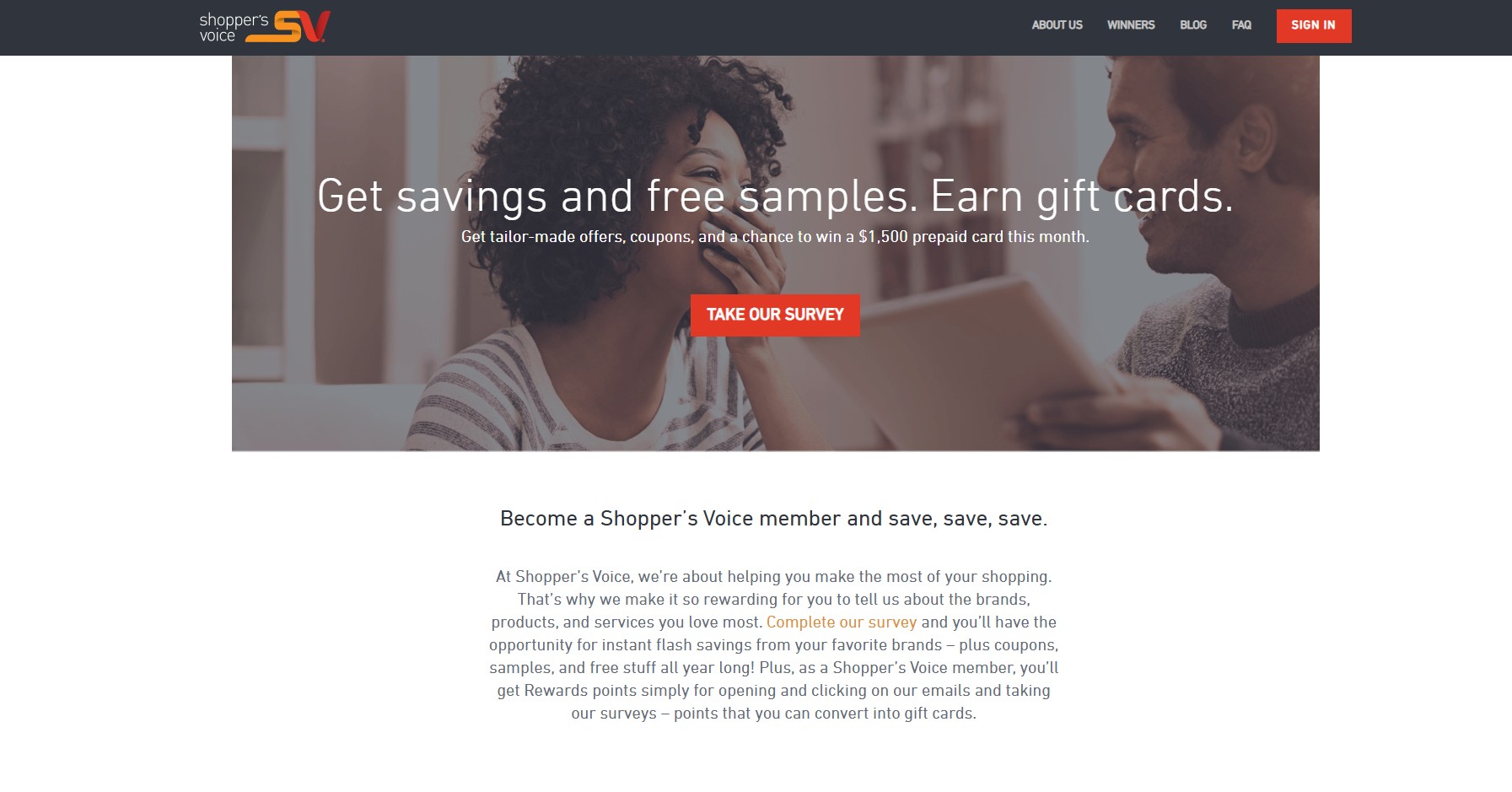 shoppervoice sweeps