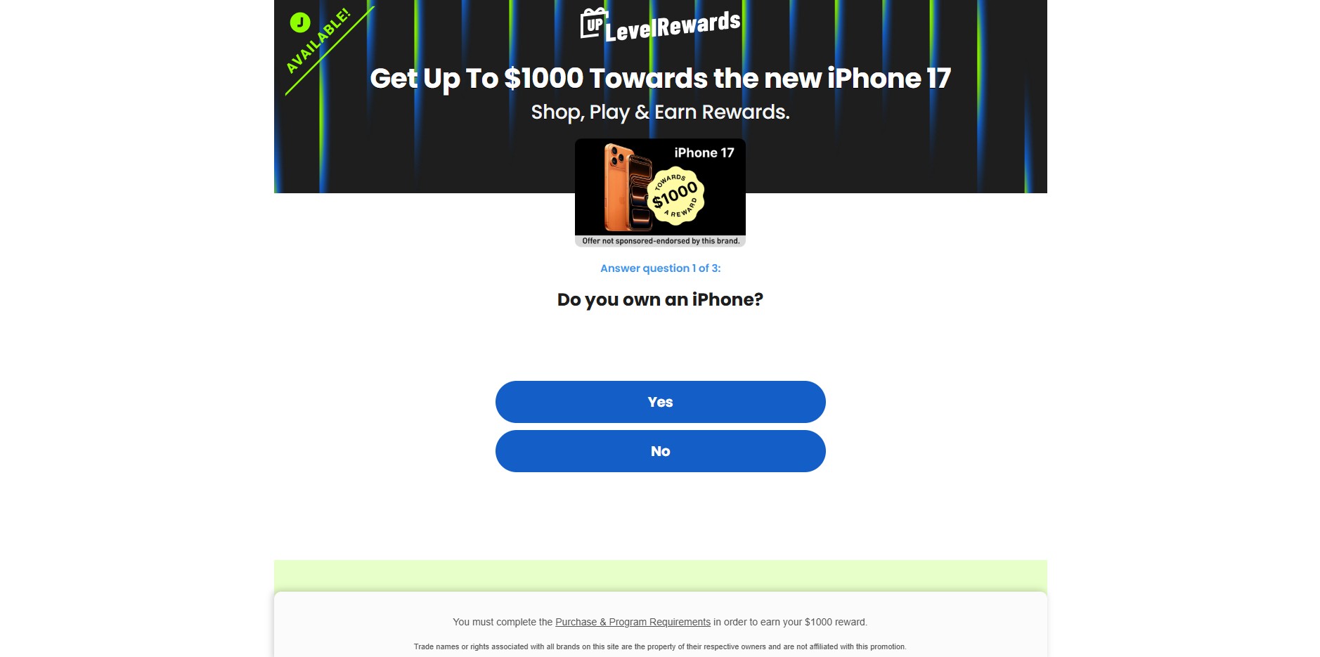 uplevel rewards sweep
